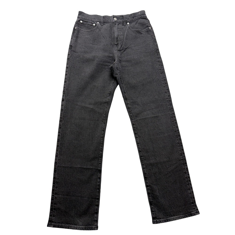 Madewell 90s Straight Jeans Womens 28 Gray Charcoal Wash High Rise Stretch Denim